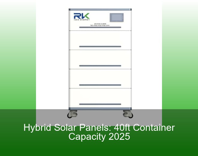 Hybrid Solar Panels: 40ft Container Capacity 2025